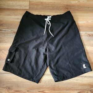 Disney Parks Mickey Mouse Swim Trunks Mens M Black 9"